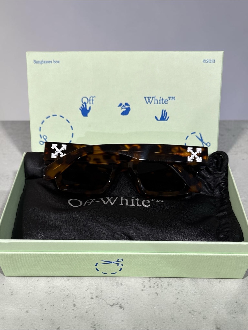 Off-White Virgil Havana Green Sunglasses